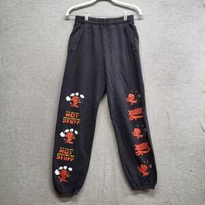 Broken Promises Men Sweatpants Small Black Joggers Graphic Hot Stuffy Cotton‎